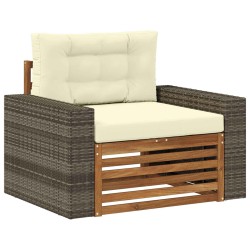 Sofa de milieu extérieur Bois d'Acacia Massif Naturel 644492644492