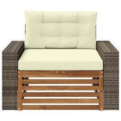 Sofa de milieu extérieur Bois d'Acacia Massif Naturel 644492644492