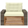 Sofa de milieu extérieur Bois d'Acacia Massif Naturel 644492644492