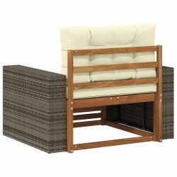 Sofa de milieu extérieur Bois d'Acacia Massif Naturel 644492644492