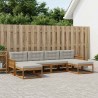 Ensemble de canapés d'extérieur 6 pcs Naturel et gris clair 644498644498