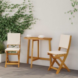 Chaises de bistrot d'extérieur 2 pcs Crème blanc 644507644507