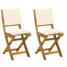 Chaises de bistrot d'extérieur 2 pcs Crème blanc 644507644507