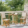 Chaises de bistrot d'extérieur 2 pcs Crème blanc 644507644507