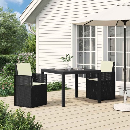 Chaises de jardin salle à manger 2 pcs Anthracite et crème PP 644514644514