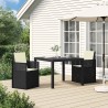 Chaises de jardin salle à manger 2 pcs Anthracite et crème PP 644514644514