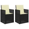 Chaises de jardin salle à manger 2 pcs Anthracite et crème PP 644514644514