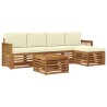 Ensemble de canapés d'extérieur 6 pcs Naturel et Crème 644518644518