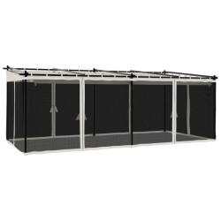 Tonnelle avec parois en filet crème 6x3 m acier 644521644521