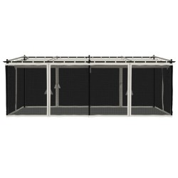 Tonnelle avec parois en filet crème 6x3 m acier 644521644521