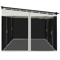 Tonnelle avec parois en filet crème 6x3 m acier 644521644521