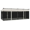 Tonnelle avec parois en filet crème 6x3 m acier 644521644521