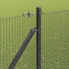 Clôture en fil soudé avec pointes 10 x 1,6 m Gris Maille 644527644527