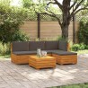 Ensemble de canapés d'extérieur avec coussin 5 Pièce Marron 644528644528