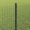 Clôture en fil soudé avec poteaux 100 x 0,8 m Gris Maille 644534644534