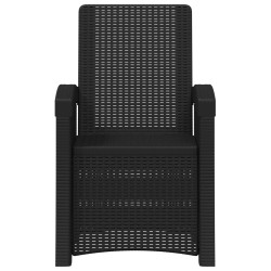 Chaise de jardin inclinable imitant le rotin Anthracite PP 644541644541