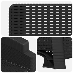 Chaise de jardin inclinable imitant le rotin Anthracite PP 644541644541