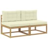 2 Pièce Sofa de milieu extérieur Polyester Blanc 644552644552