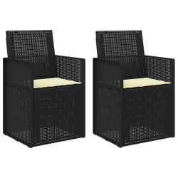 Chaises de jardin salle à manger 2 pcs Anthracite et crème PP 644553644553