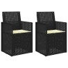 Chaises de jardin salle à manger 2 pcs Anthracite et crème PP 644553644553