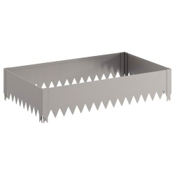 Bordure de Pelouse 4 pcs 100 x 60 x 20 cm Acier Rouillé 644558644558