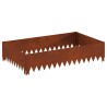 Bordure de Pelouse 4 pcs 100 x 60 x 20 cm Acier Rouillé 644558644558