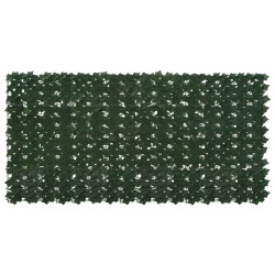 Écran de balcon avec feuilles Vert foncé 200 x 100 cm 644559644559