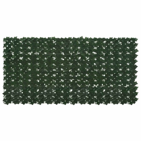 Écran de balcon avec feuilles Vert foncé 200 x 100 cm 644559644559