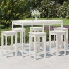 Ensemble de bar de jardin 7 pcs blanc bois de pin massif 644567644567