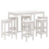 Ensemble de bar de jardin 7 pcs blanc bois de pin massif 644567644567