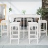 Ensemble de bar de jardin 7 pcs blanc bois de pin massif 644567644567