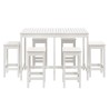 Ensemble de bar de jardin 7 pcs blanc bois de pin massif 644567644567
