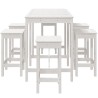 Ensemble de bar de jardin 7 pcs blanc bois de pin massif 644567644567