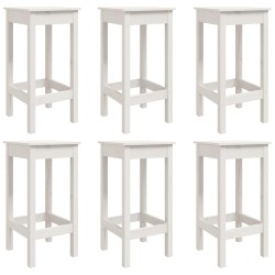 Ensemble de bar de jardin 7 pcs blanc bois de pin massif 644567644567