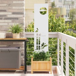 Écran de confidentialité de jardin Fretwork Blanc 32 x 140 cm 644581644581