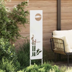 Écran de confidentialité de jardin Fretwork Blanc 32 x 140 cm 644581644581