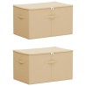 Boîte de rangement 2 pcs Crème 60 x 43 x 35 cm Tissu intissé 644583644583