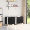 Colliers de palette 3 pcs noir 150x50 cm bois de pin solide 644585644585