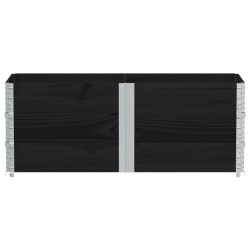 Colliers de palette 3 pcs noir 150x50 cm bois de pin solide 644585644585