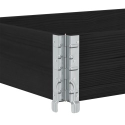 Colliers de palette 3 pcs noir 150x50 cm bois de pin solide 644585644585