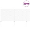 Clôture grillagée avec poteau 10 x 1 m Acier galvanisé Argenté 644589644589