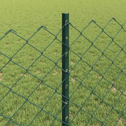 Clôture grillagée avec poteau 10 x 0,8 m Acier recouvert de PVC 644591644591