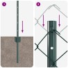 Clôture grillagée avec poteau 10 x 0,8 m Acier recouvert de PVC 644591644591