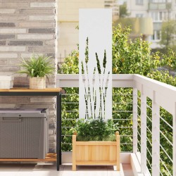 Écran de confidentialité de jardin Fretwork Blanc 32 x 140 cm 644592644592