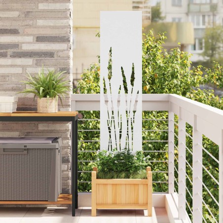 Écran de confidentialité de jardin Fretwork Blanc 32 x 140 cm 644592644592