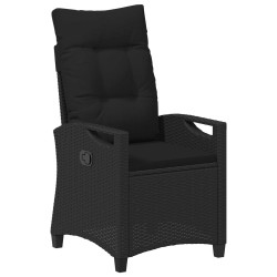 Chaise de jardin 2 pcs Noir 56 x 64 x 94 cm Acier et Polyester 644594644594