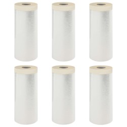 Drap d'aspiration avec ruban adhésif 6 pcs 140 x 3300 cm HDPE 644597644597