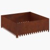 Bordure de Pelouse 4 pcs 100 x 100 x 35 cm Acier Rouillé 644601644601
