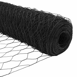 Clôture hexagonale avec poteau 50 x 1 m Acier recouvert de PVC 644608644608