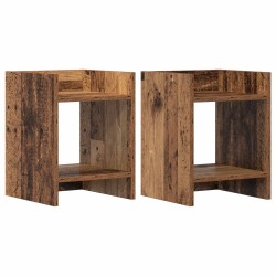 Support de Plante 2 pc Bois ancien 30 x 30 x 40 cm 644609644609